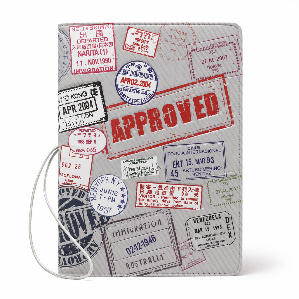 Porta Pasaporte en Relieve con Diseños