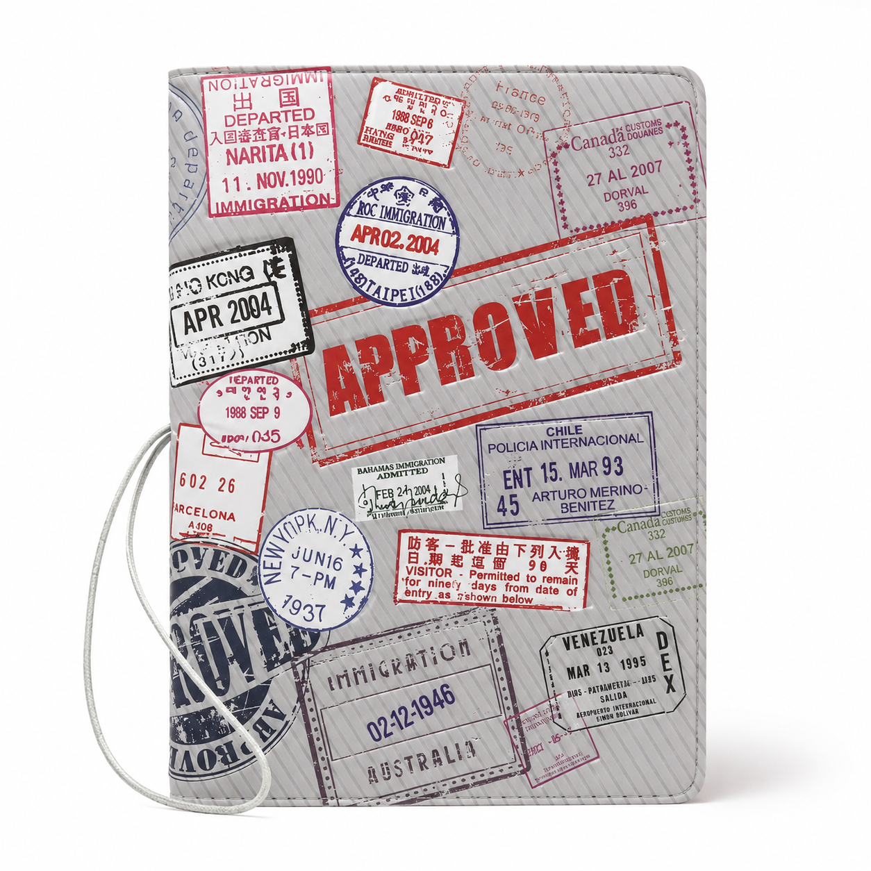Porta Pasaporte en Relieve con Diseños
