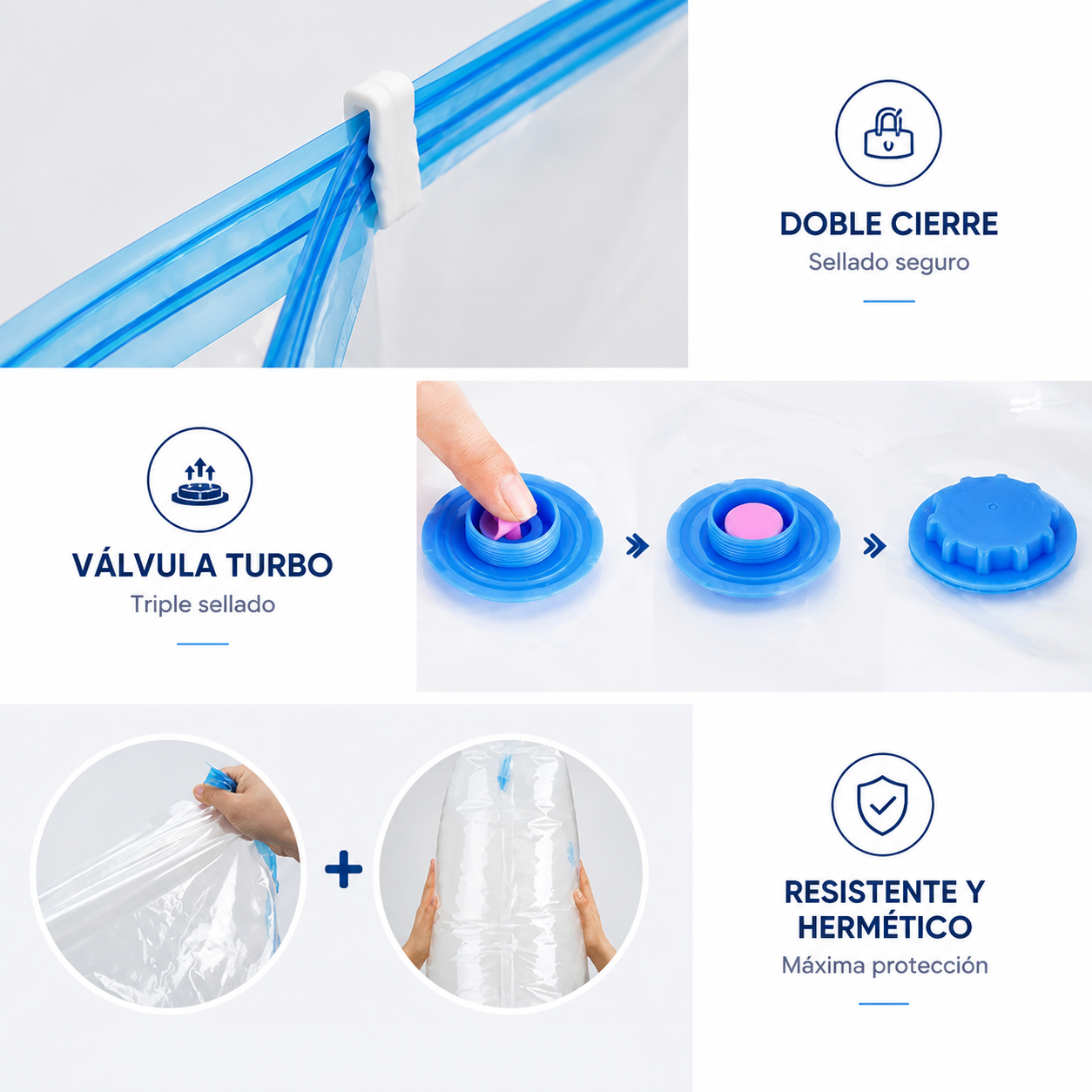 Set de 4 piezas con válvula
