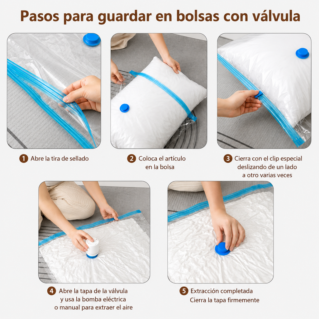 Set de 4 piezas con válvula