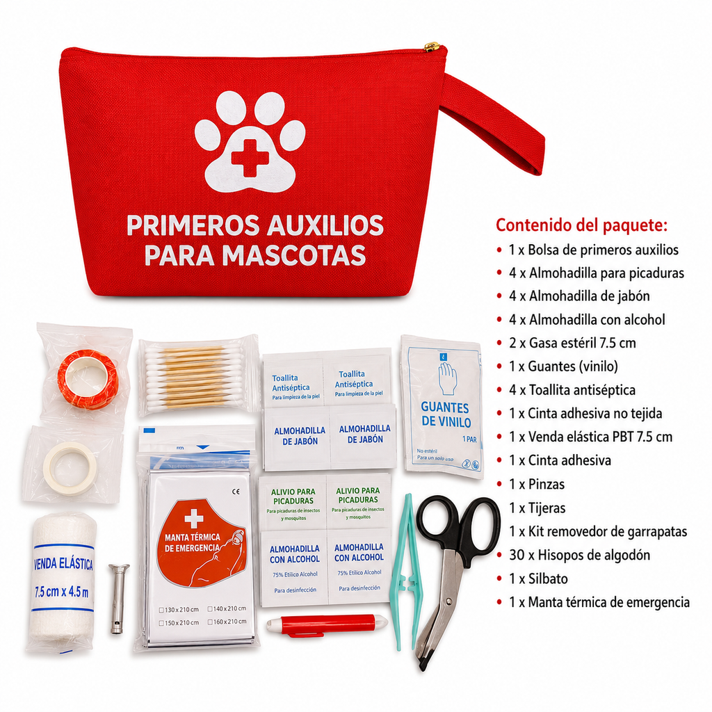Botiquín de emergencia para mascotas