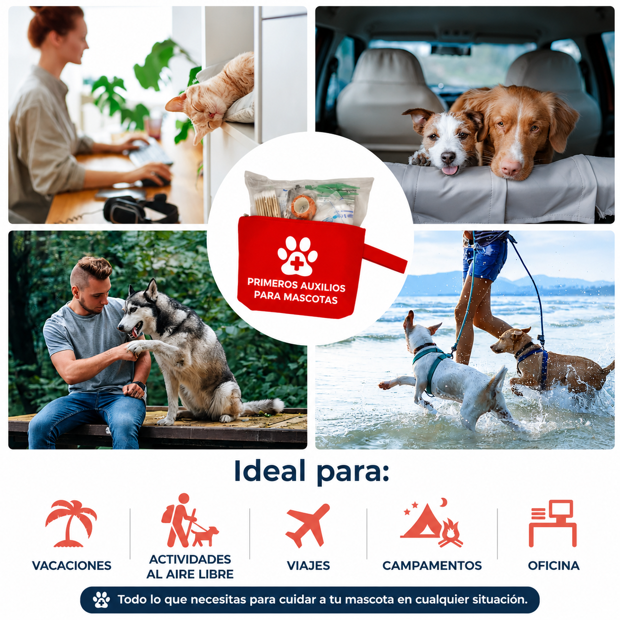 Botiquín de emergencia para mascotas