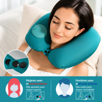 Almohada Inflable Flocada para el Cuello