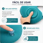 Almohada Inflable Flocada para el Cuello