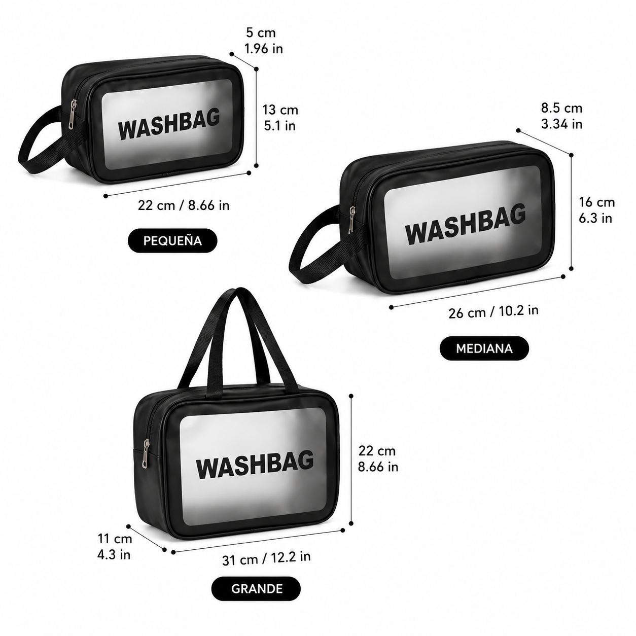 Bolsa Transparente Portátil