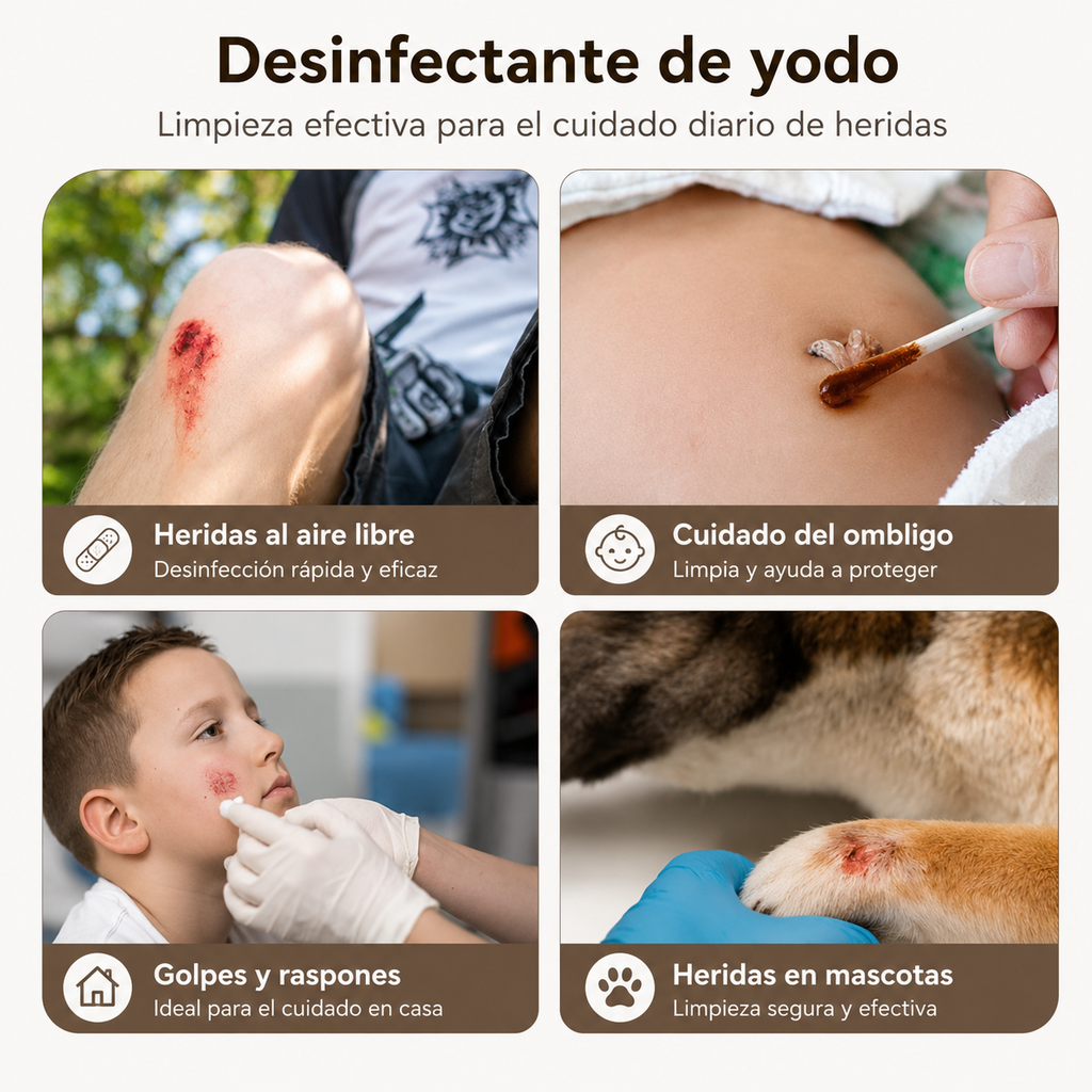 50 Hisopos de Algodón con Alcohol y Yodo para Desinfectar Heridas