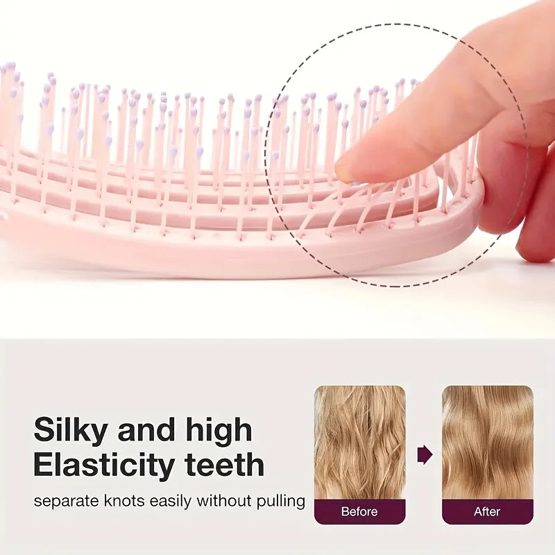 Peine de masaje para el cabello WANMEI, voluminizador y desenredante, con diseño hueco, herramientas de peinado para pelucas de cabello natural.