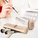 Soporte para brochas de maquillaje de viaje, bolsa para brochas cosméticas de silicona, estuche para esponja de maquillaje, herramientas de maquillaje portátiles impermeables para mujeres y niñas