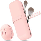 Soporte para brochas de maquillaje de viaje, bolsa para brochas cosméticas de silicona, estuche para esponja de maquillaje, herramientas de maquillaje portátiles impermeables para mujeres y niñas