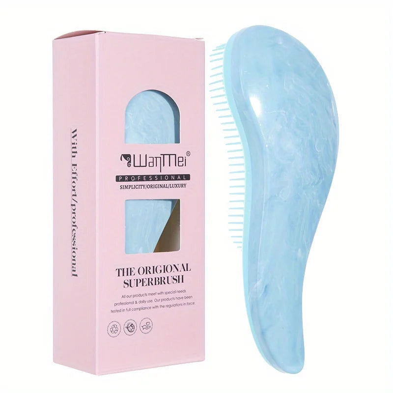 1 Uds. Cepillo para desenredar el cabello, peine suave para masaje del cuero