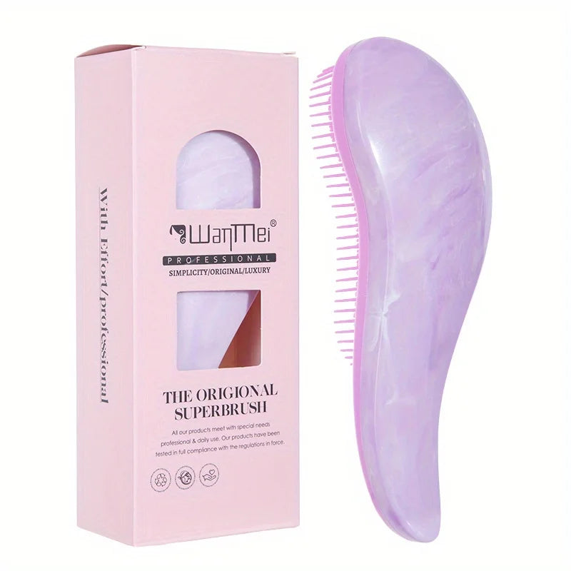 1 Uds. Cepillo para desenredar el cabello, peine suave para masaje del cuero