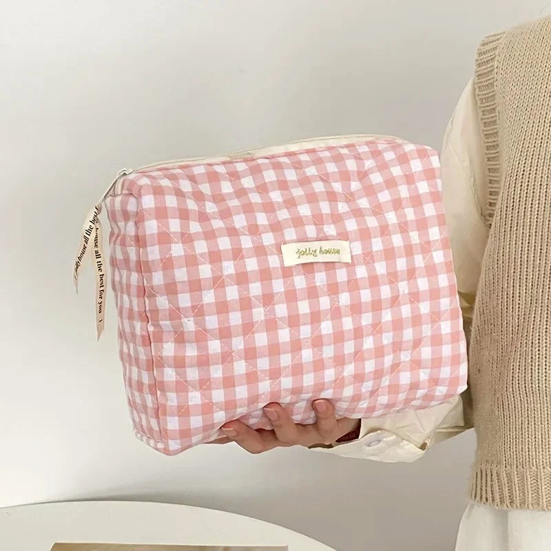 Bolsas de cosméticos de gran capacidad para mujer.