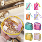Bolsa de Maquillaje de Malla | Colores Vibrantes | Gran Capacidad | Estuche de Tocador