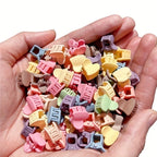 20/30/50 juegos de mini pinzas para el cabello, lindos accesorios para el cabello de plástico en forma de flor, trenzas de color puro, adecuados para adolescentes, lindos g