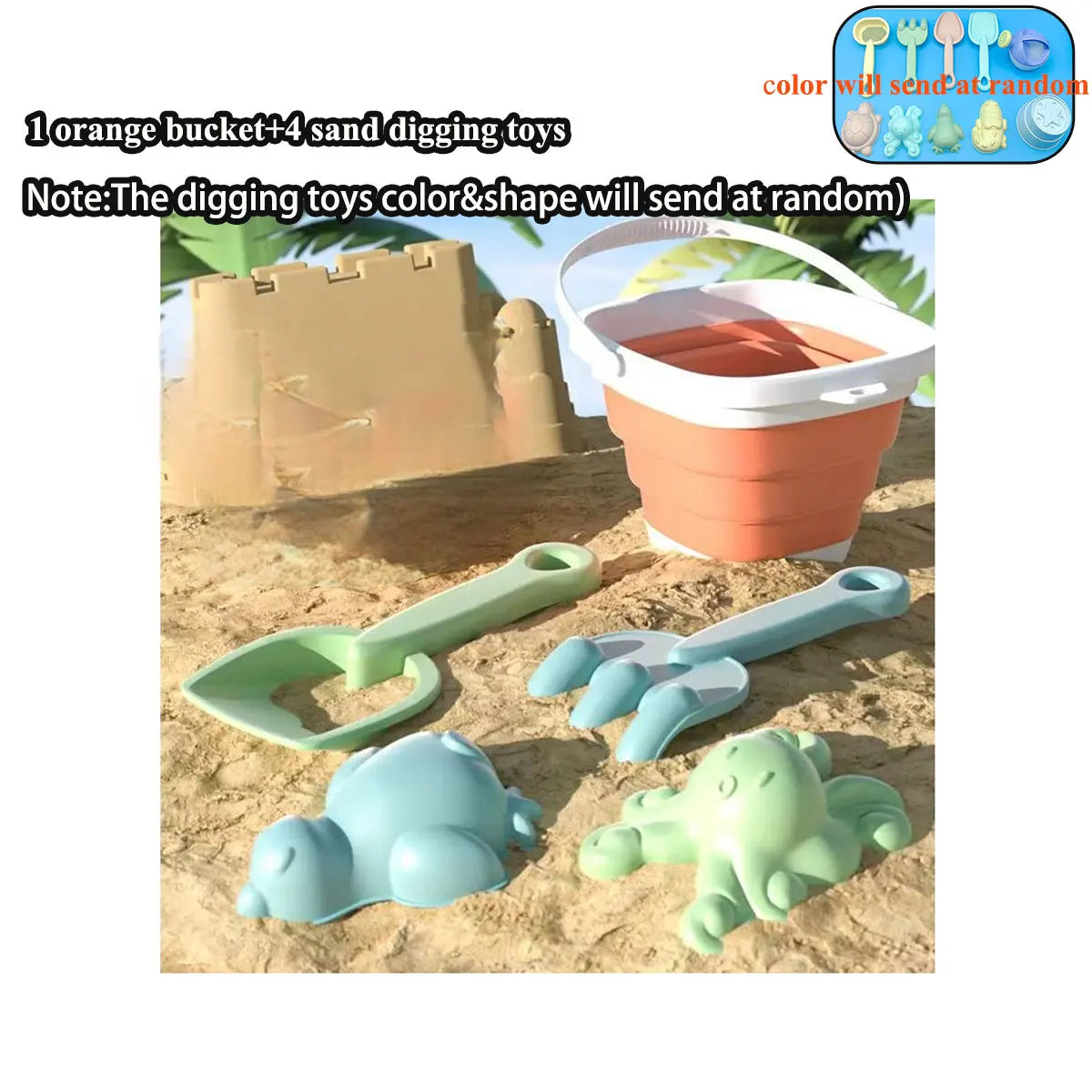 Set de Juguetes para Playa con Cubeta Plegable |