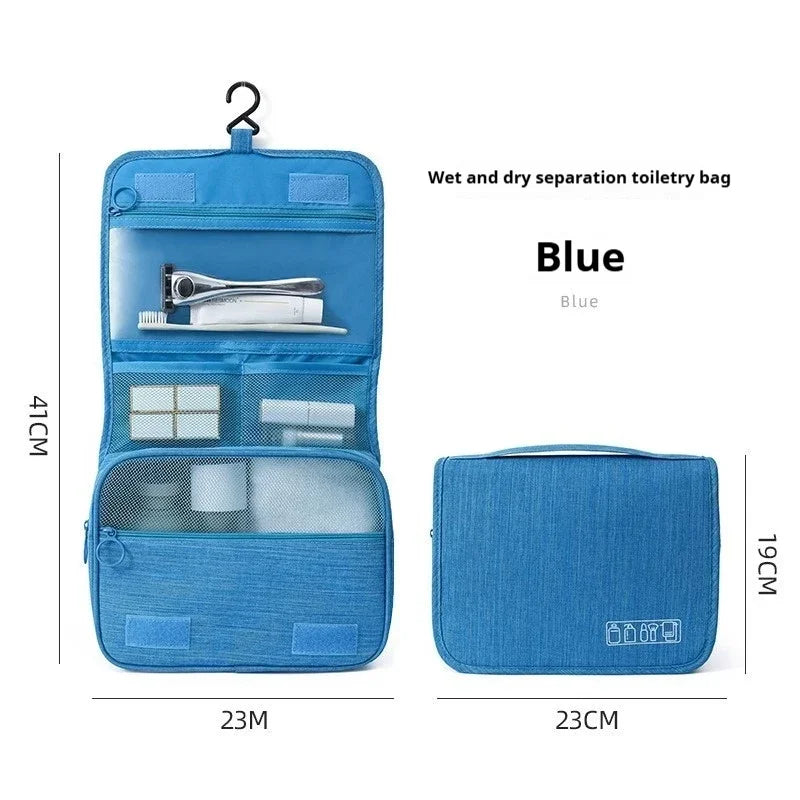 Neceser plegable, organizador, almacenamiento colgante, estuche de maquillaje para baño, bolsa de cosméticos, viaje para viajes de negocios