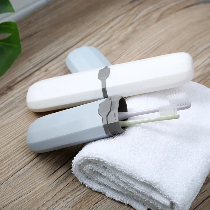 Caja de almacenamiento portátil para cubierta de cepillo de dientes, accesorios de baño, para uso diario al aire libre, viajes, senderismo, Camping, 1/4 unidades