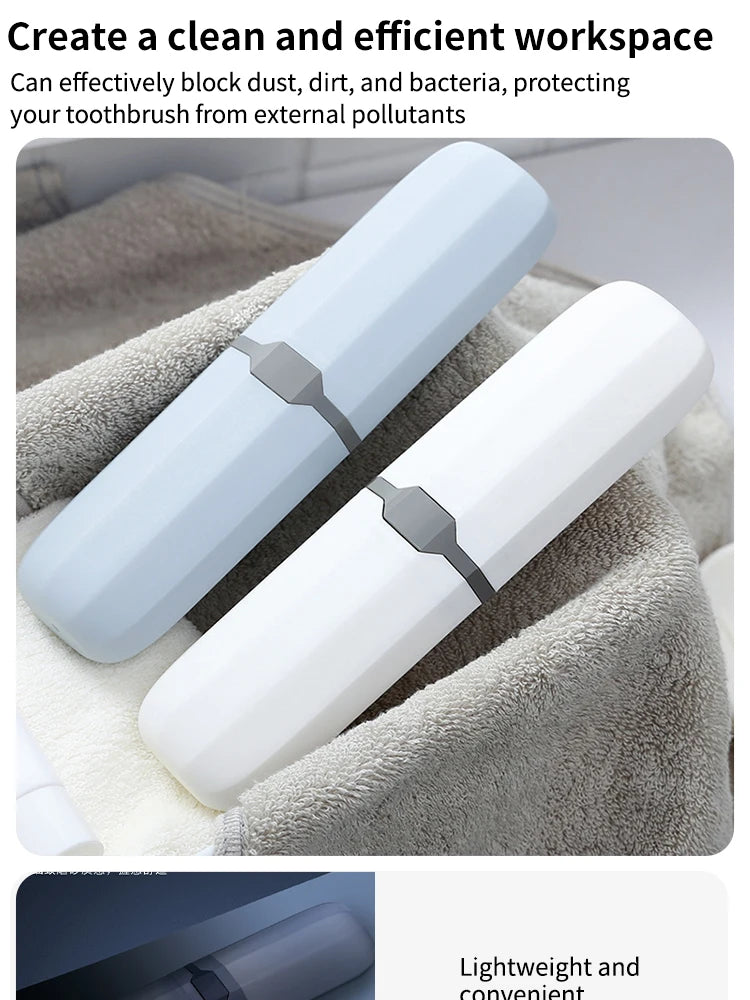 Caja de almacenamiento portátil para cubierta de cepillo de dientes, accesorios de baño, para uso diario al aire libre, viajes, senderismo, Camping, 1/4 unidades