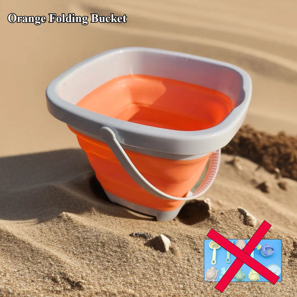 Set de Juguetes para Playa con Cubeta Plegable |