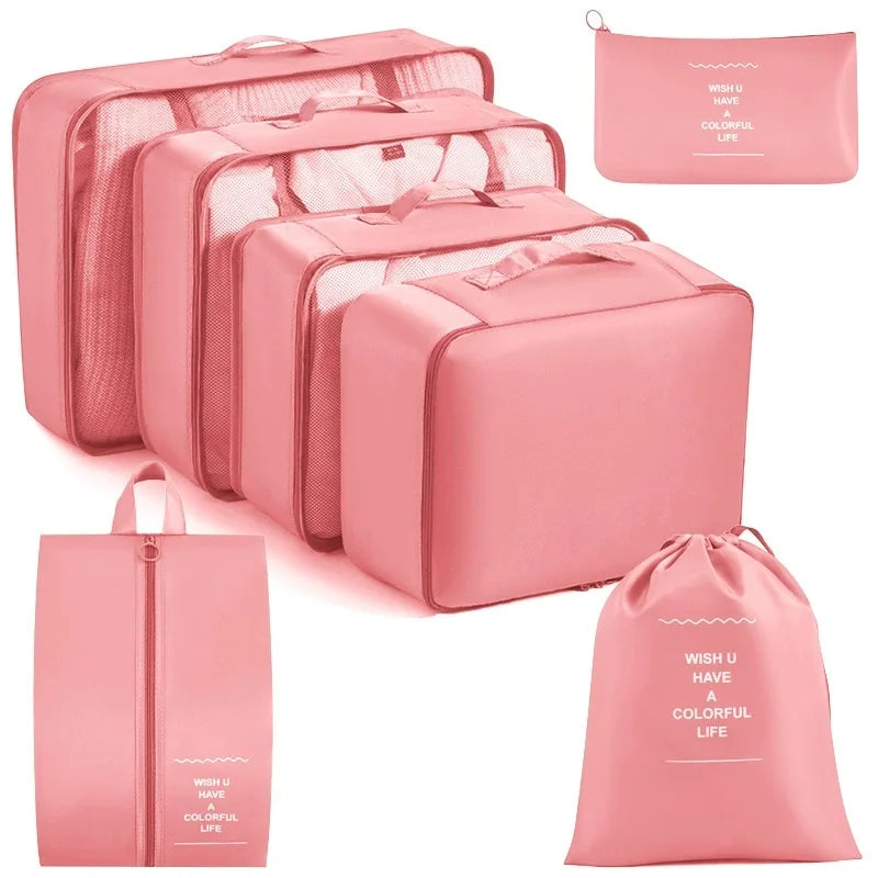 Conjunto de viaje, bolsas de almacenamiento, cubos de embalaje, dormitorios para estudiantes, bolsas de clasificación de ropa, artículos de tocador digitales, bolsa organizadora de zapatos