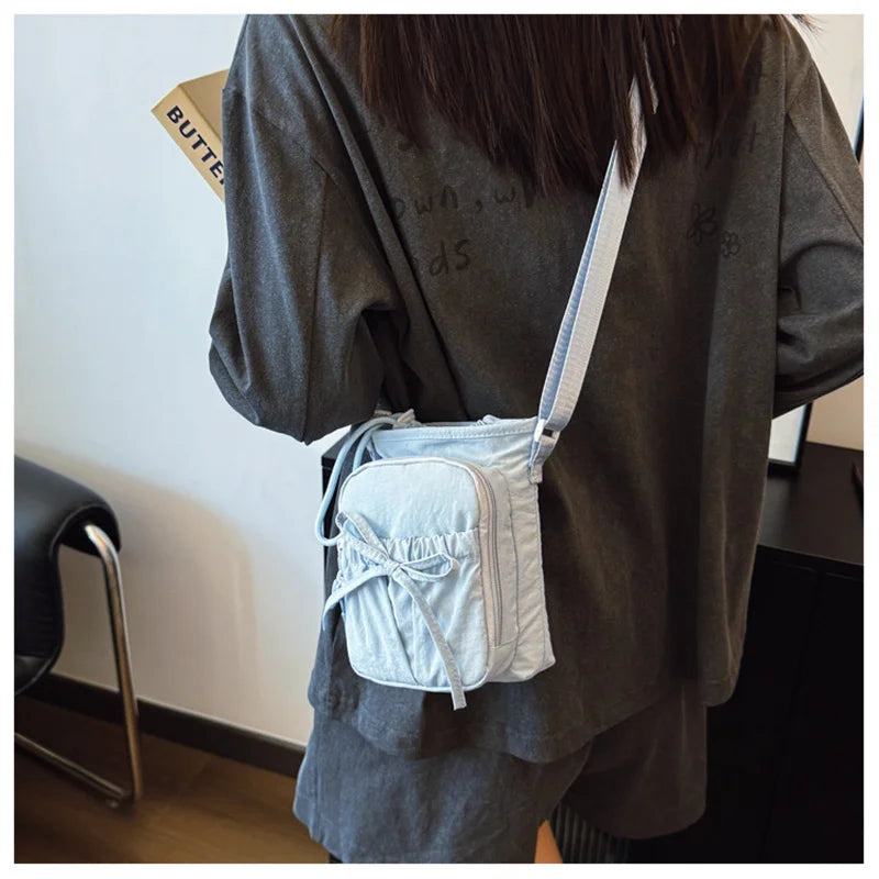 Nueva Bolsa Ligera para Teléfono Móvil, para Mujer, Deportiva, para Ciclismo, con Porta Botella de Agua, para Viajes, Diseño con Nudos