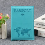 Funda de pasaporte de cuero PU para hombres y mujeres.