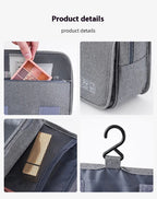 Neceser plegable, organizador, almacenamiento colgante, estuche de maquillaje para baño, bolsa de cosméticos, viaje para viajes de negocios