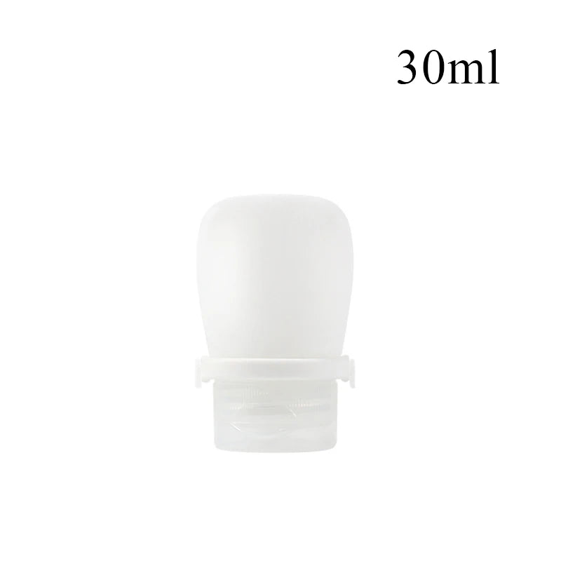 Botella de viaje de silicona portátil, almacenamiento de cosméticos