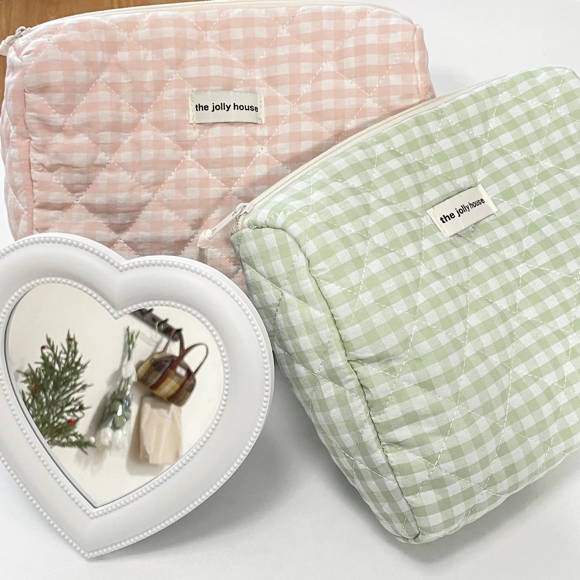 Bolsas de cosméticos de gran capacidad para mujer.