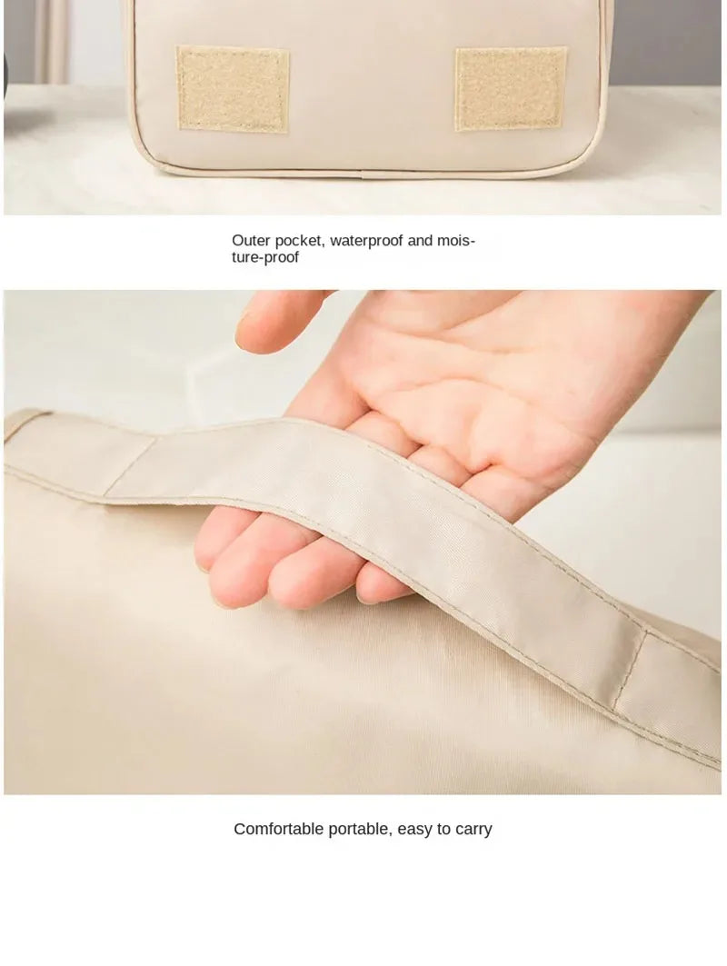 Bolsa de maquillaje de viaje de alta calidad, organizador de artículos de tocador impermeable, Neceser para mujer, bolsa de lavado con gancho para baño, bolsa de almacenamiento de maquillaje con gancho