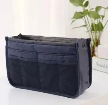 Bolsa de Maquillaje Multifuncional de Gran Capacidad | Doble Cremallera y Múltiples Bolsillos
