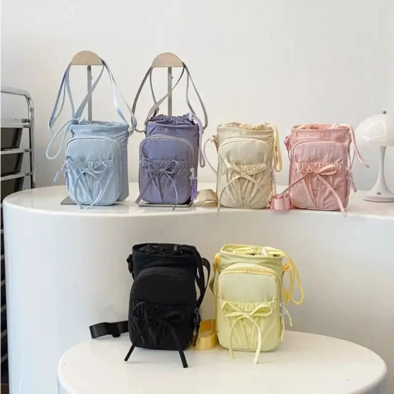 Nueva Bolsa Ligera para Teléfono Móvil, para Mujer, Deportiva, para Ciclismo, con Porta Botella de Agua, para Viajes, Diseño con Nudos