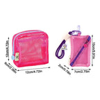 Bolsa de Maquillaje de Malla | Colores Vibrantes | Gran Capacidad | Estuche de Tocador