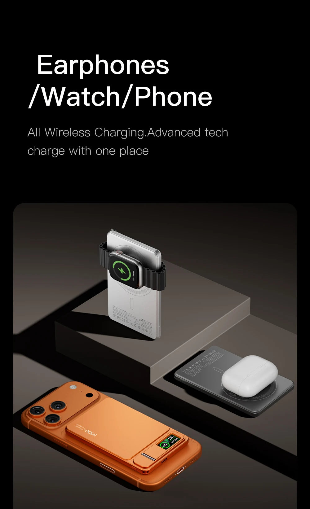 Carga Inalámbrica y Carga Rápida 20W para iPhone