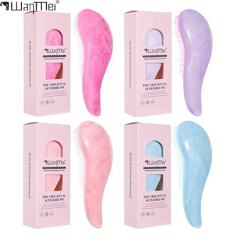 1 Uds. Cepillo para desenredar el cabello, peine suave para masaje del cuero