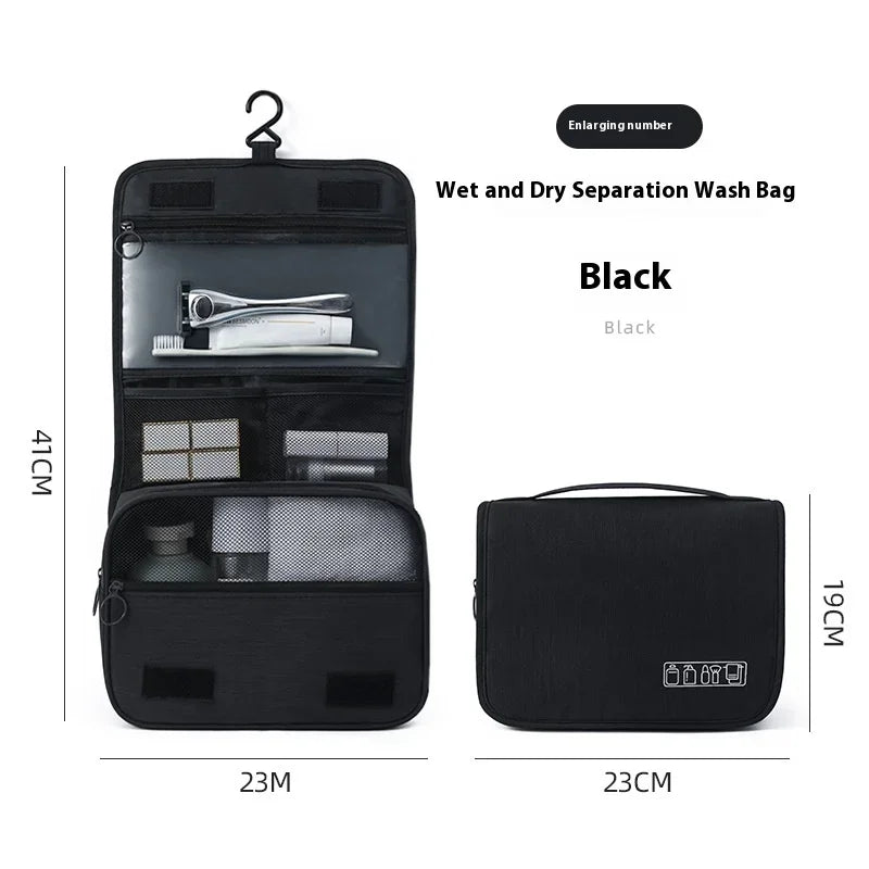 Neceser plegable, organizador, almacenamiento colgante, estuche de maquillaje para baño, bolsa de cosméticos, viaje para viajes de negocios
