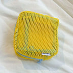 Bolsa de Maquillaje de Malla | Colores Vibrantes | Gran Capacidad | Estuche de Tocador