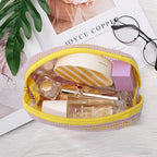 Bolsa de Maquillaje de Malla | Colores Vibrantes | Gran Capacidad | Estuche de Tocador