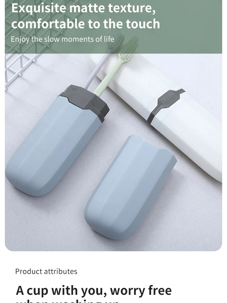 Caja de almacenamiento portátil para cubierta de cepillo de dientes, accesorios de baño, para uso diario al aire libre, viajes, senderismo, Camping, 1/4 unidades