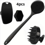 Juego de 4 Cepillos Exfoliantes de Silicona para el Cuerpo