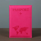 Funda de pasaporte de cuero PU para hombres y mujeres.