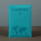 Funda de pasaporte de cuero PU para hombres y mujeres.
