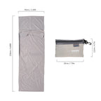 Viajes al aire libre Camping senderismo poliéster Pongee saco de dormir saludable forro con funda de almohada viaje de negocios ligero Hotel
