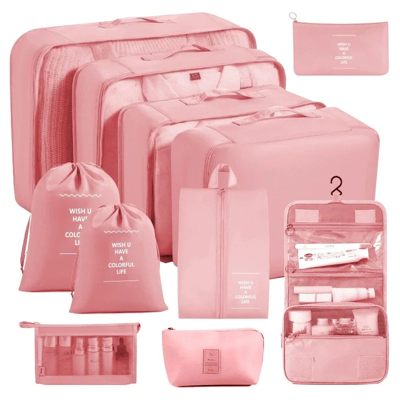 Conjunto de viaje, bolsas de almacenamiento, cubos de embalaje, dormitorios para estudiantes, bolsas de clasificación de ropa, artículos de tocador digitales, bolsa organizadora de zapatos