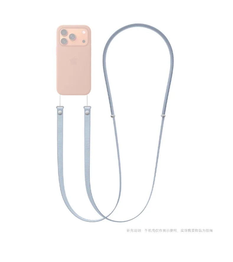 Correa Magnética Tejida Oficial de Alta Gama para iPhone 17 16 15 Pro Max 17 Air, Correa Cruzada Antipérdida para Teléfono Apple