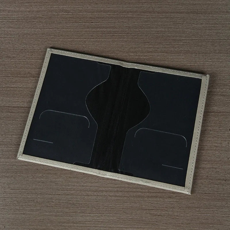 Funda de pasaporte de cuero PU para hombres y mujeres.