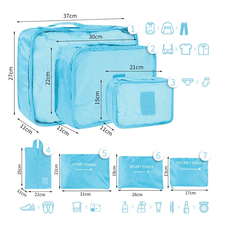Bolsa de almacenamiento de viaje, Maleta de gran capacidad, almacenamiento de equipaje.