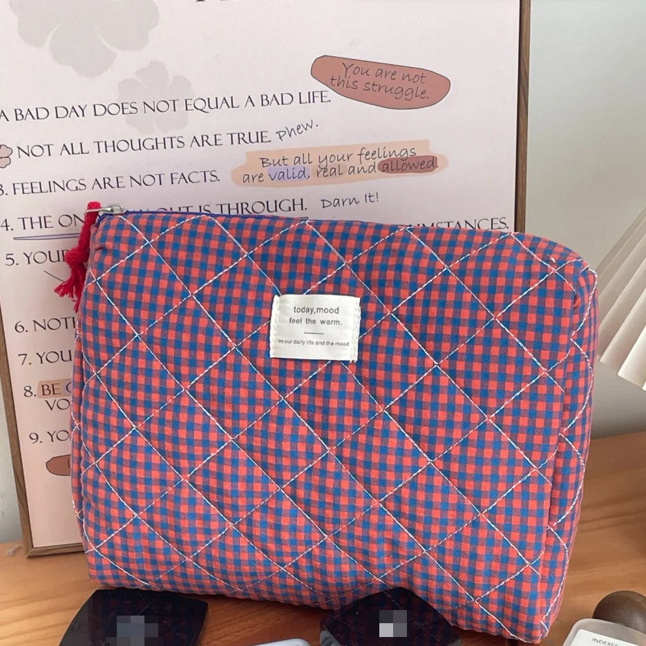 Bolsas de cosméticos de gran capacidad para mujer.