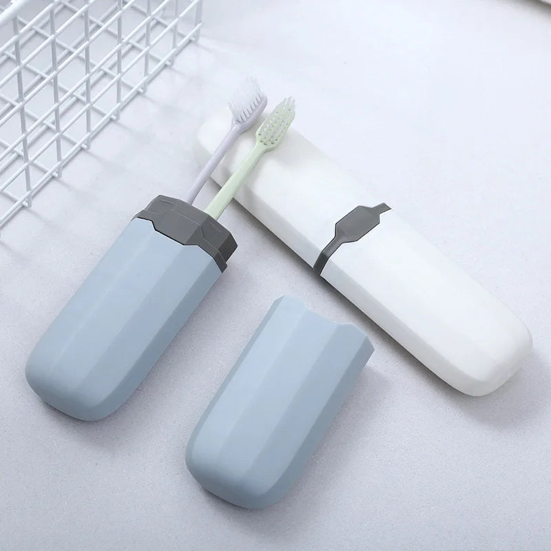Caja de almacenamiento portátil para cubierta de cepillo de dientes, accesorios de baño, para uso diario al aire libre, viajes, senderismo, Camping, 1/4 unidades