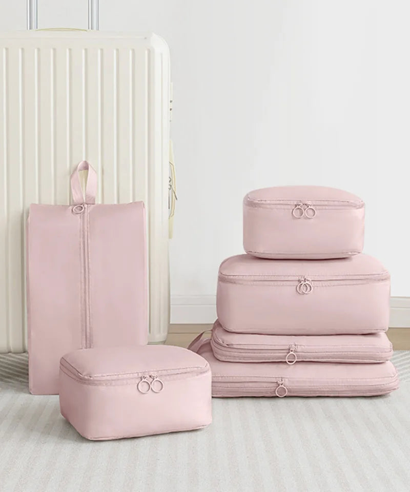 Set de 6 Organizadores de Viaje Compresibles e Impermeables para Maleta
